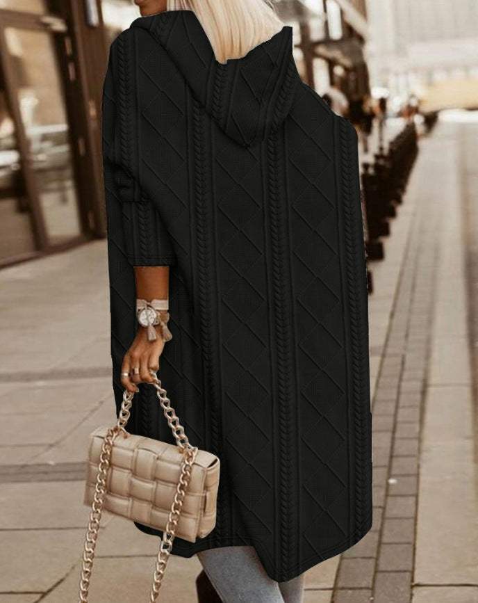Melanie - Stijlvolle Gebreide Oversized Winterjas