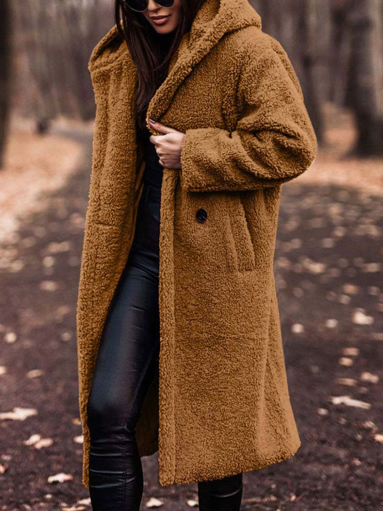 Ellen - Elegante Zachte Lange Teddy Winterjas