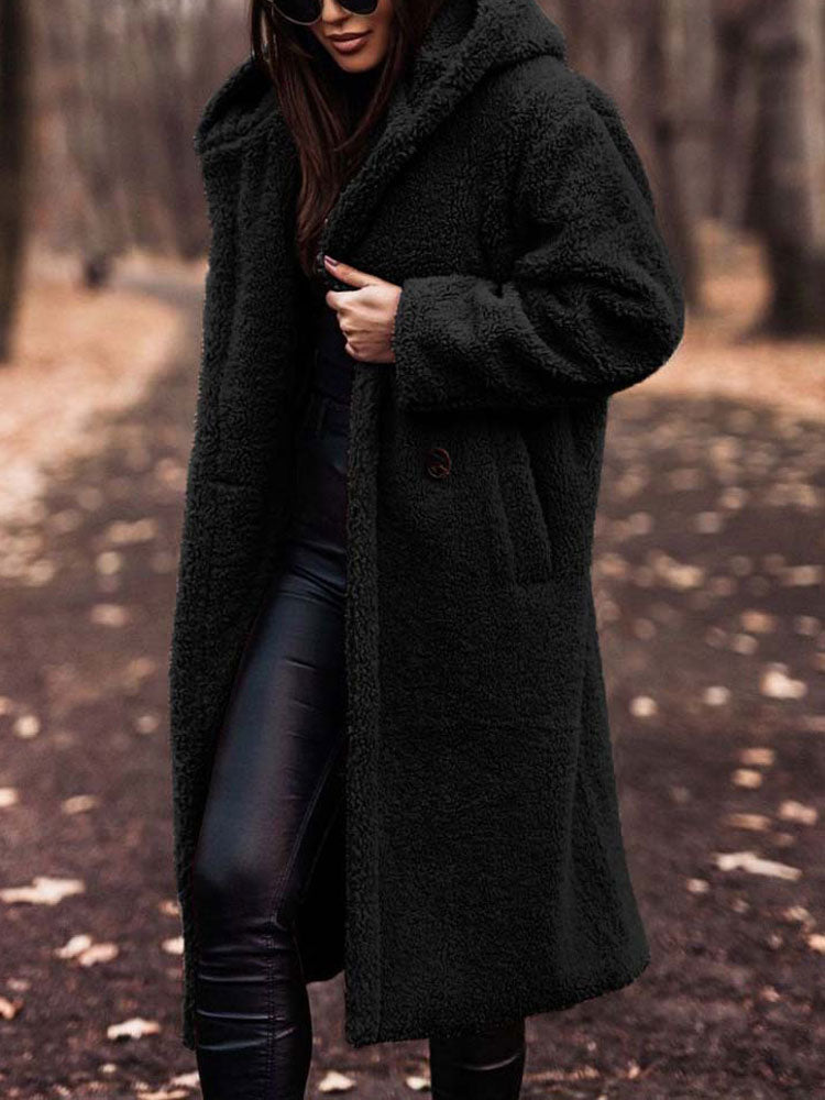 Ellen - Elegante Zachte Lange Teddy Winterjas