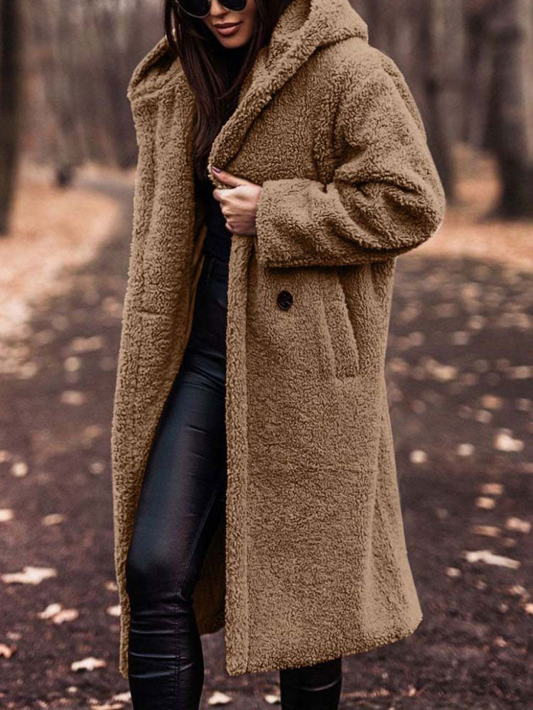 Ellen - Elegante Zachte Lange Teddy Winterjas