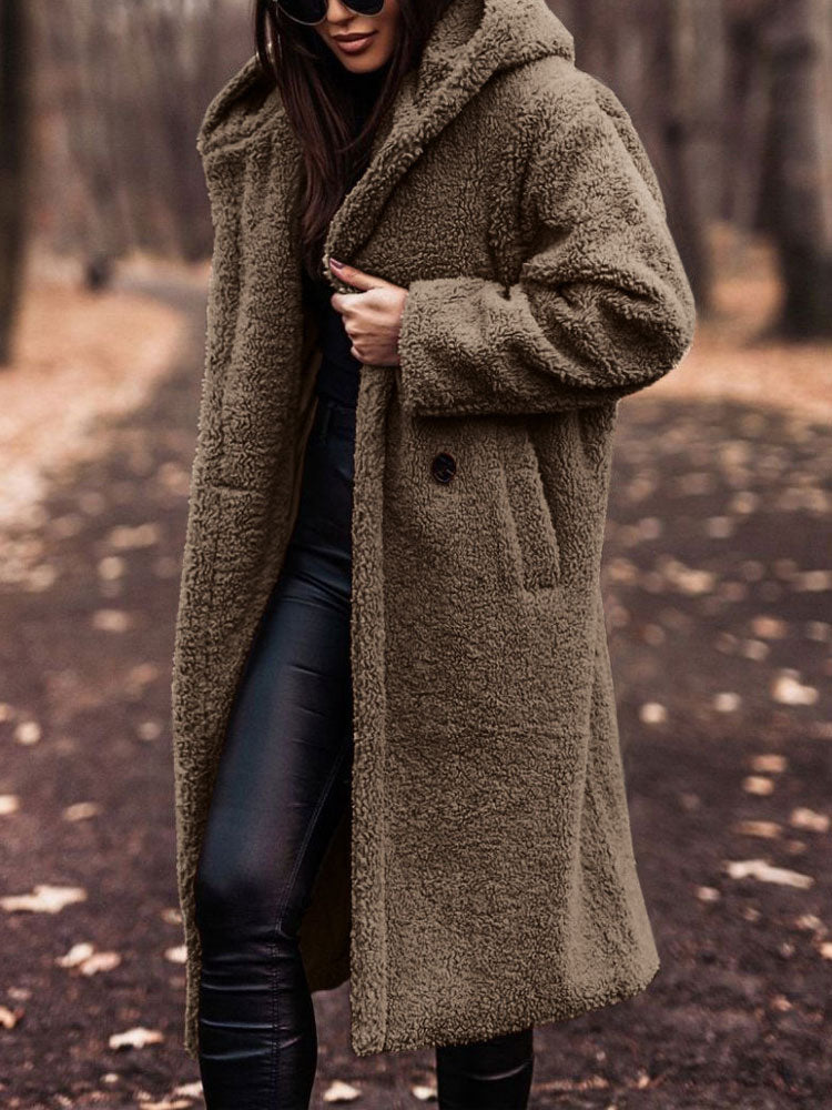 Ellen - Elegante Zachte Lange Teddy Winterjas