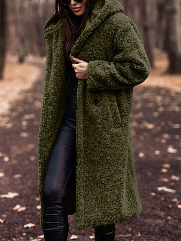 Ellen - Elegante Zachte Lange Teddy Winterjas