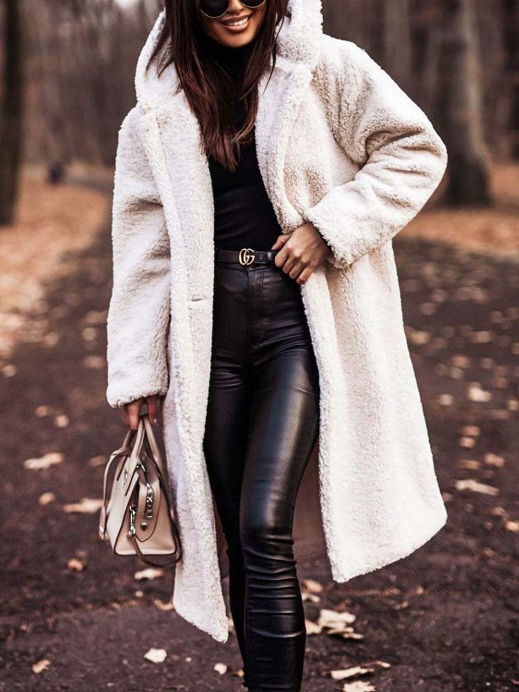 Ellen - Elegante Zachte Lange Teddy Winterjas
