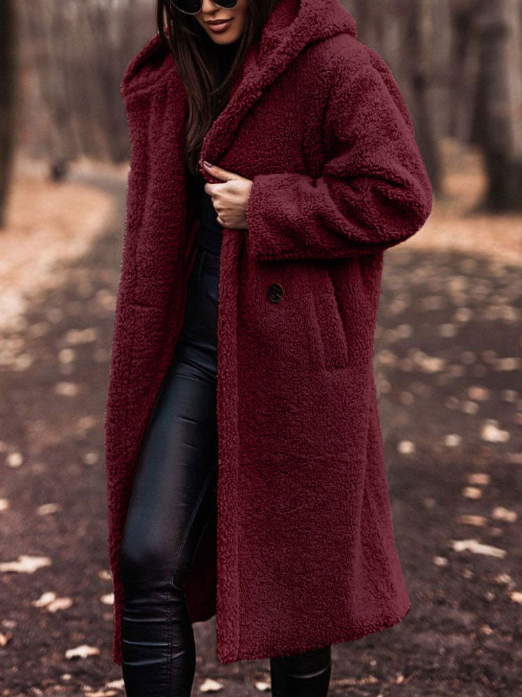 Ellen - Elegante Zachte Lange Teddy Winterjas