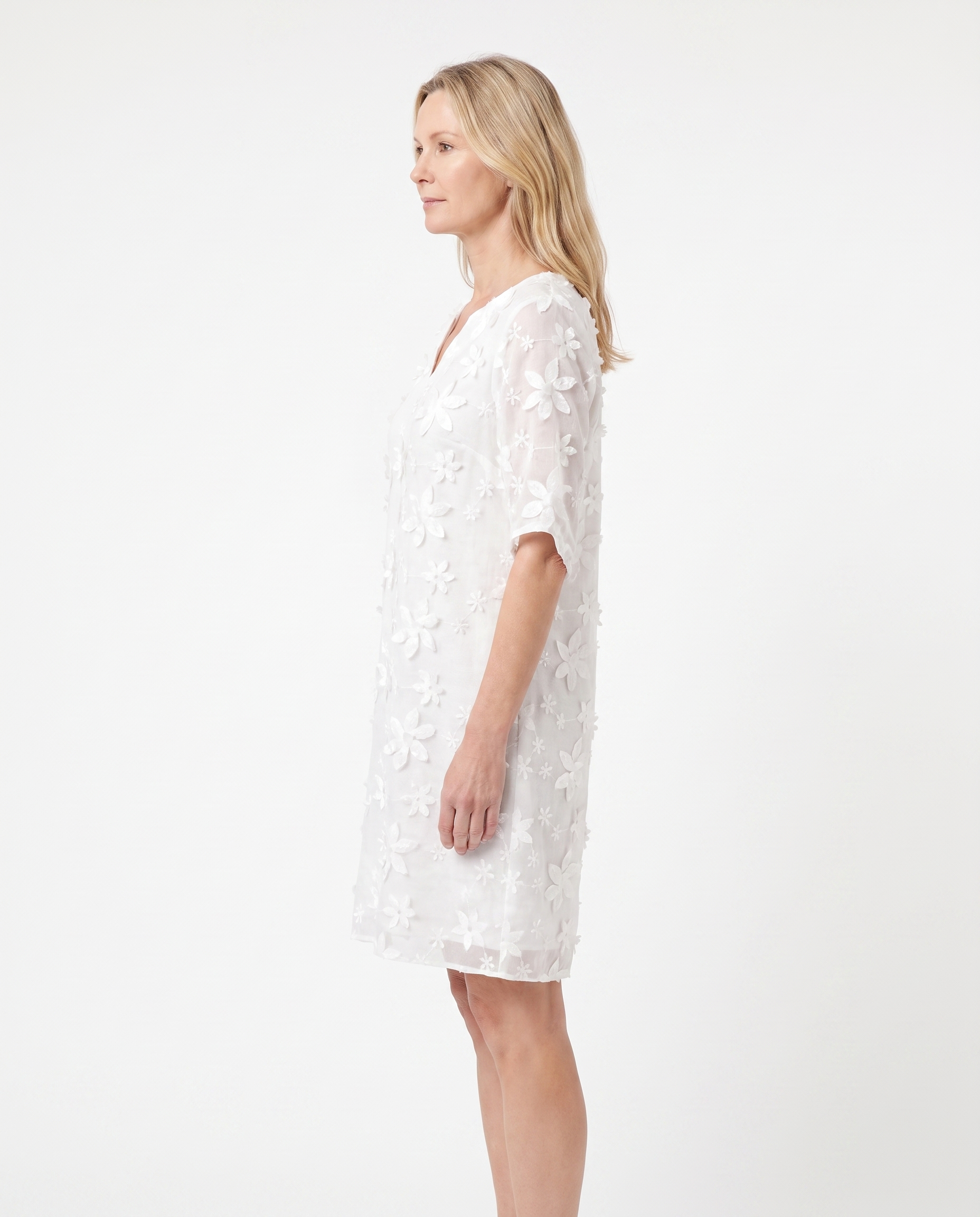 Bloemen Tuniekjurk met Split-V-hals