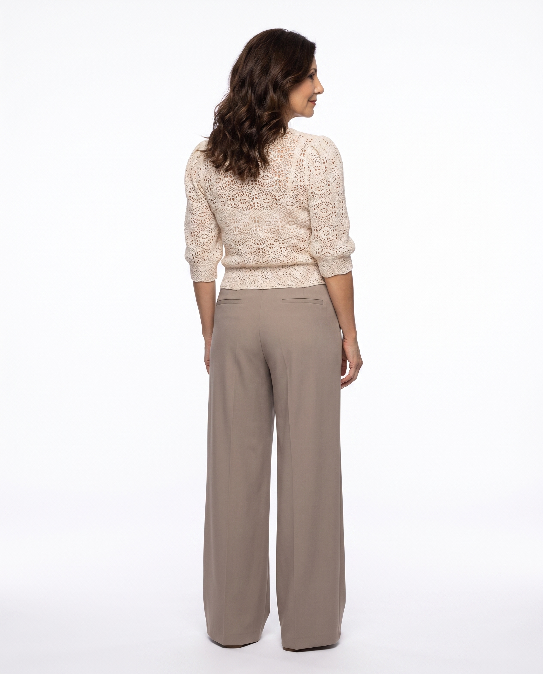 Kanten Blouse met Knoopdetail