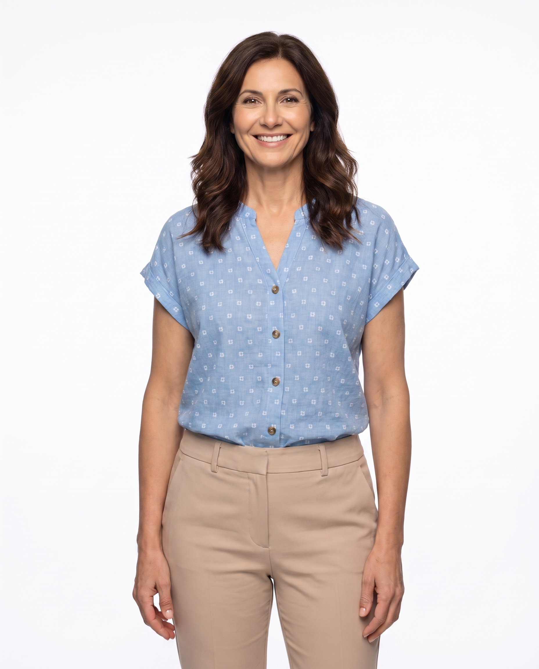 Blouse met Knopen en Print