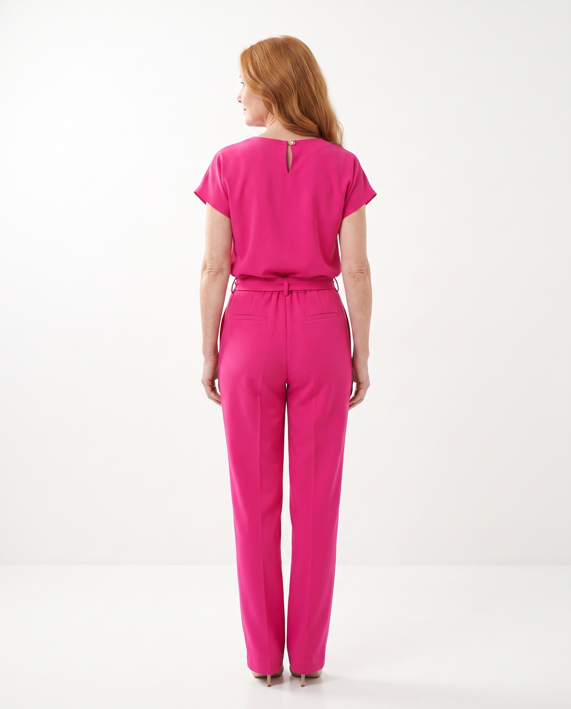 Getailleerde Jumpsuit met Strikceintuur