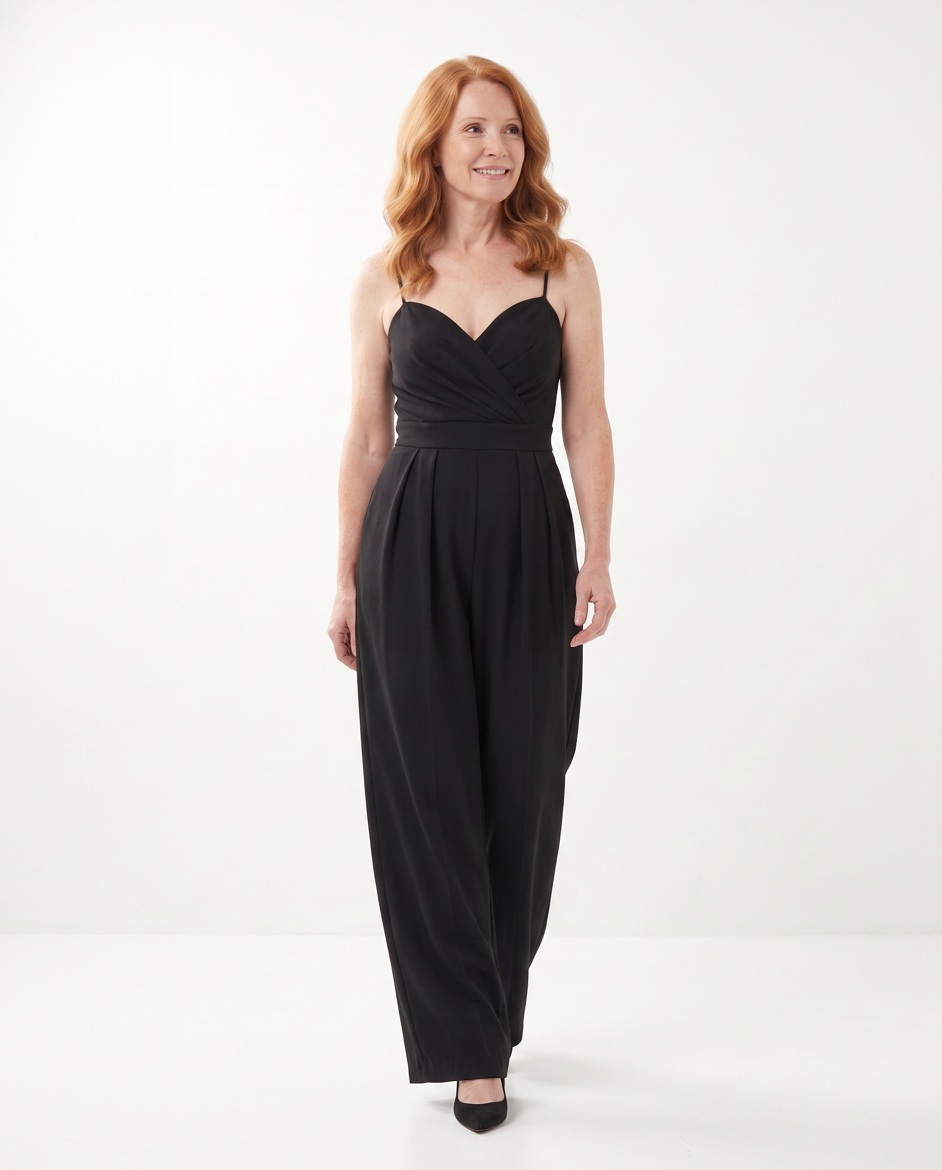 Satijnen Jumpsuit met Wikkeleffect