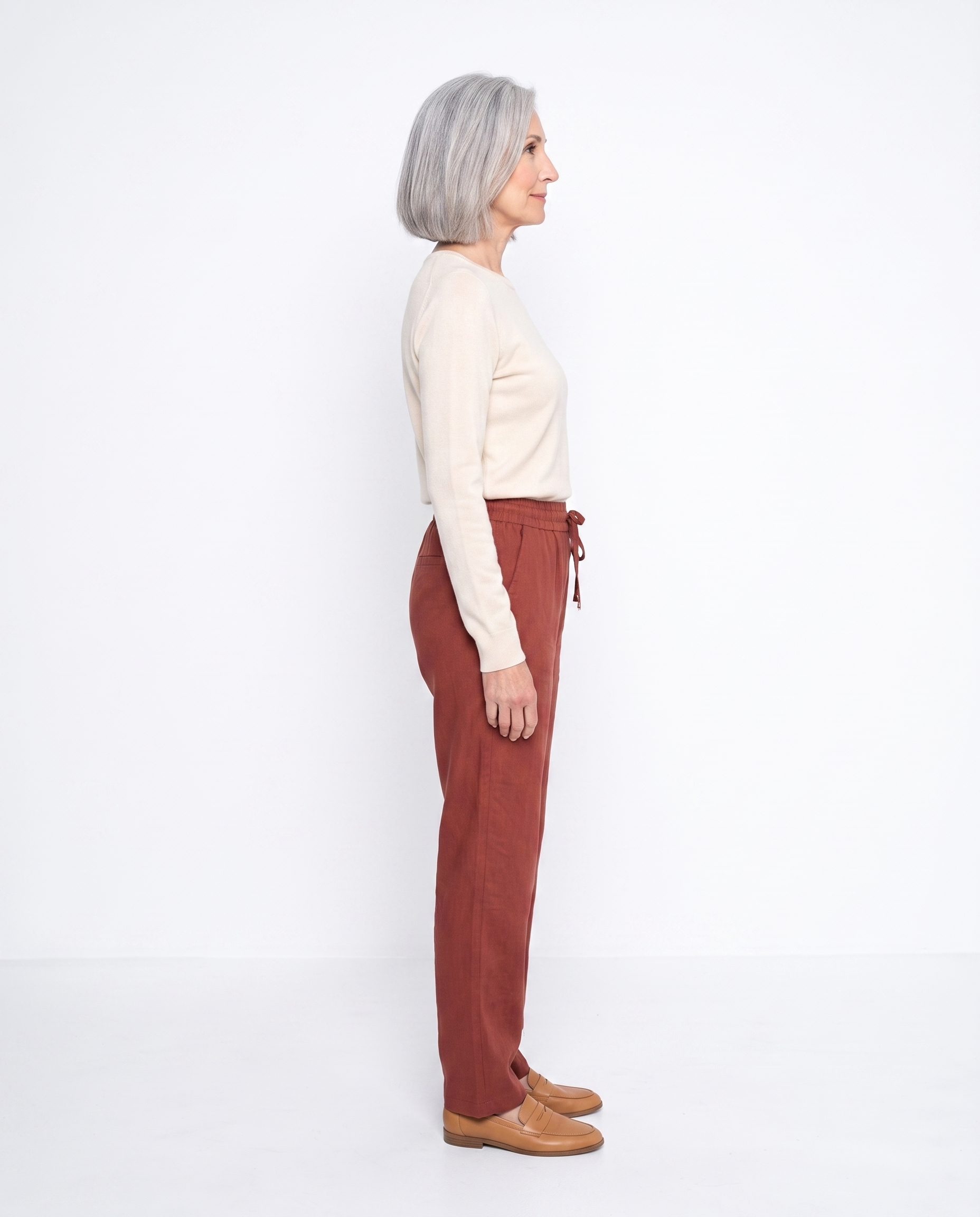 Linnen Broek met Trekkoord en Steekzakken