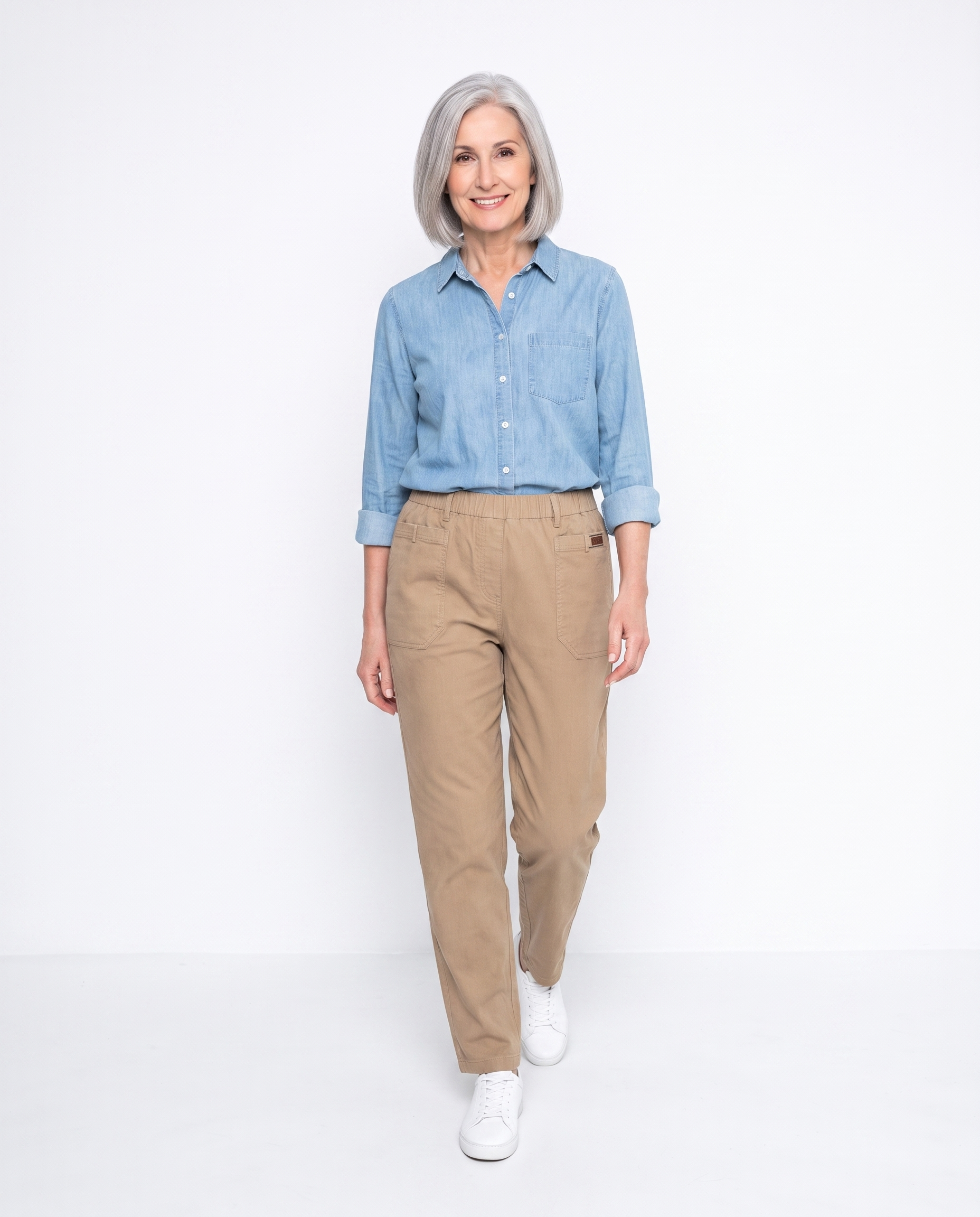 Katoenen Broek met Elastische Taille