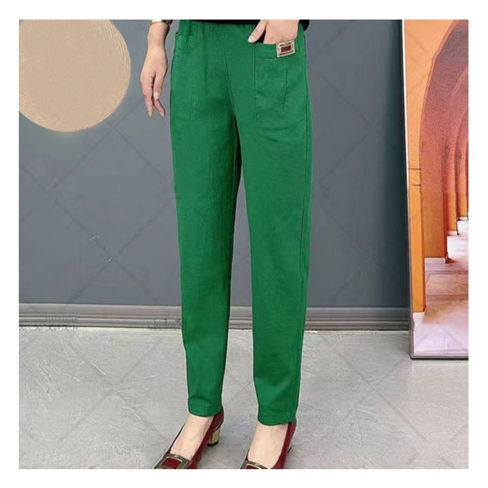 Katoenen Broek met Elastische Taille