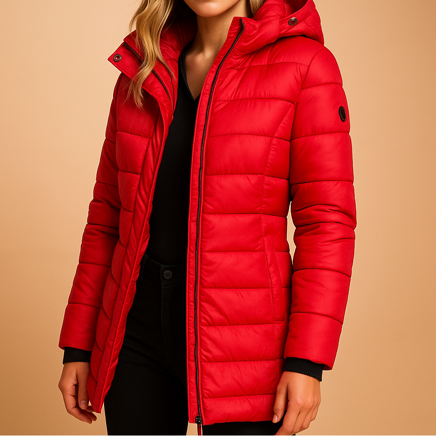 Nicole | Elegante Warme Gewatteerde Winterjas