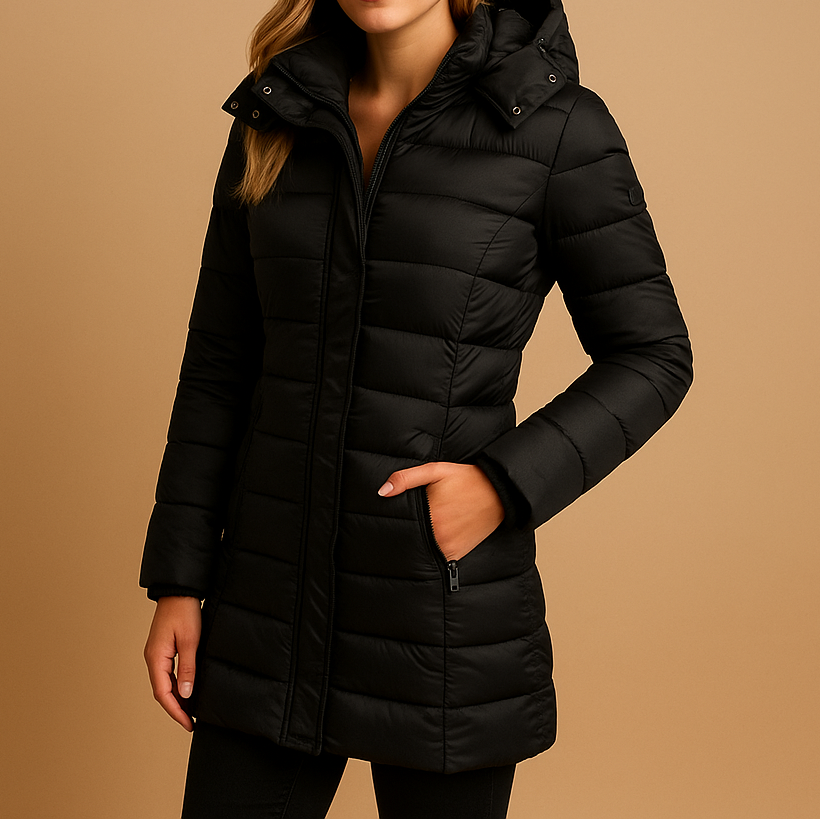 Nicole | Elegante Warme Gewatteerde Winterjas
