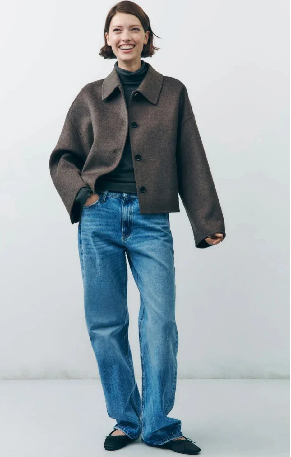 Karin - Stijlvolle Oversized Wollen Jas