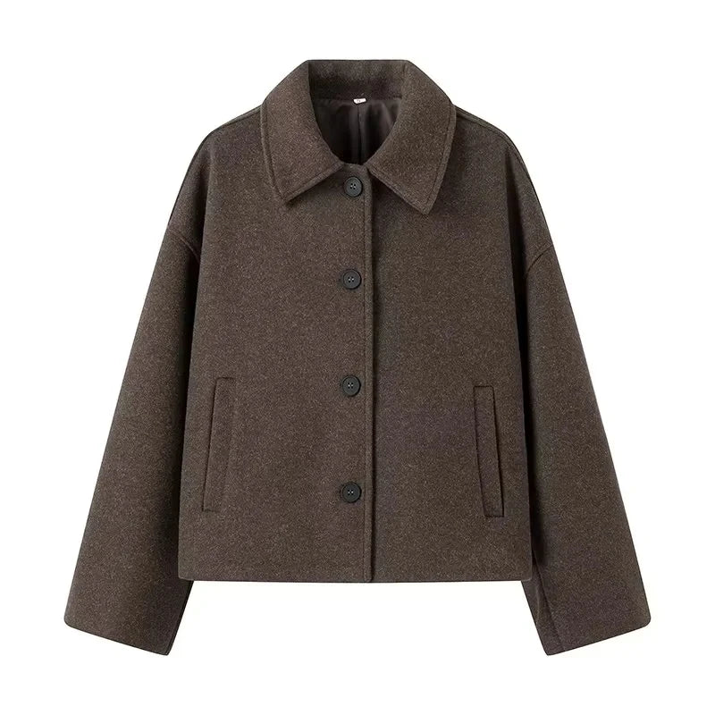 Karin - Stijlvolle Oversized Wollen Jas