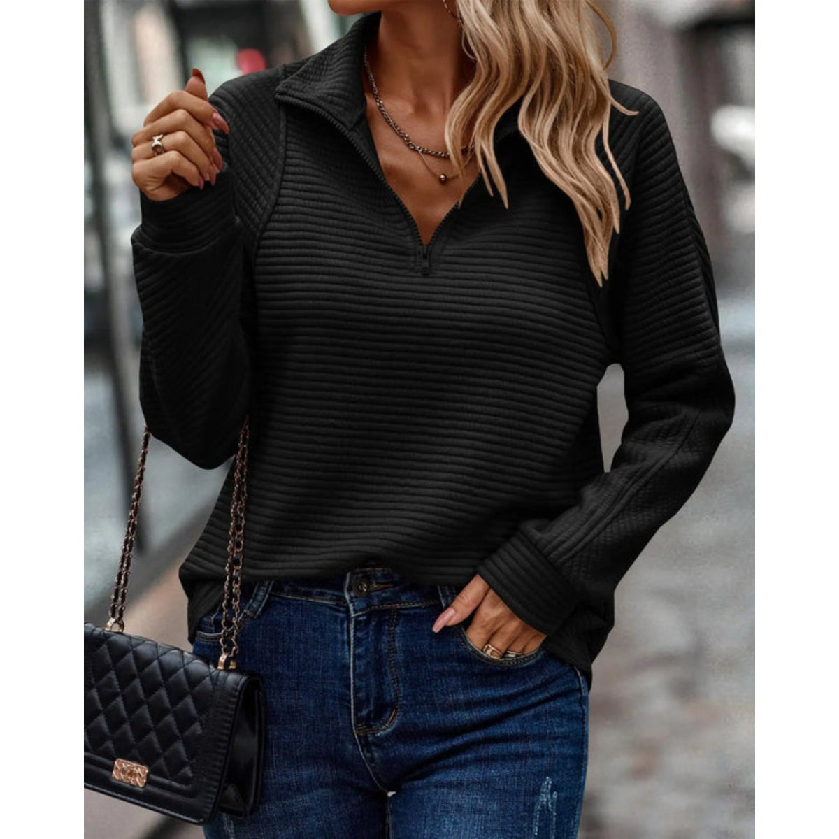 Deborah - Stijlvolle Ribgebreide Sweater