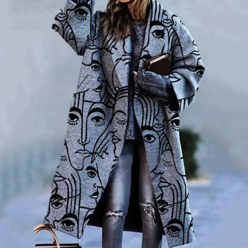 Saskia - Elegante Oversized Wollen Mantel