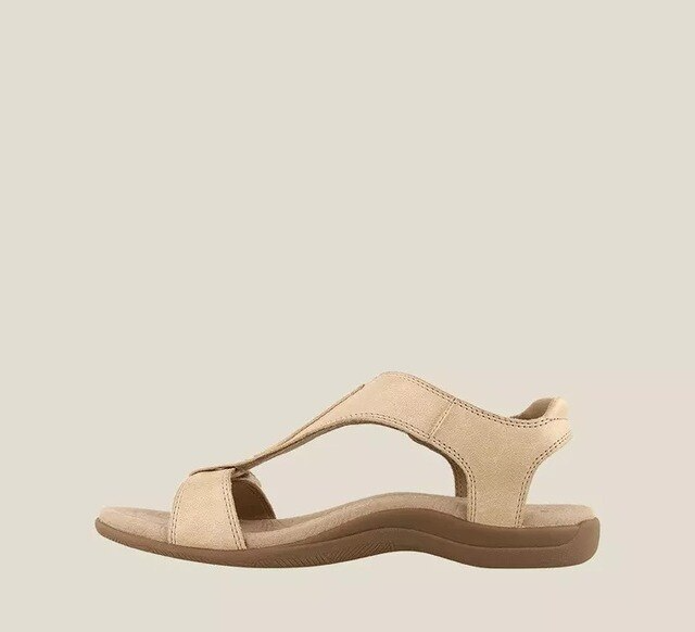 Leren Sandalen met Klittenband en Verstelbare Bandjes