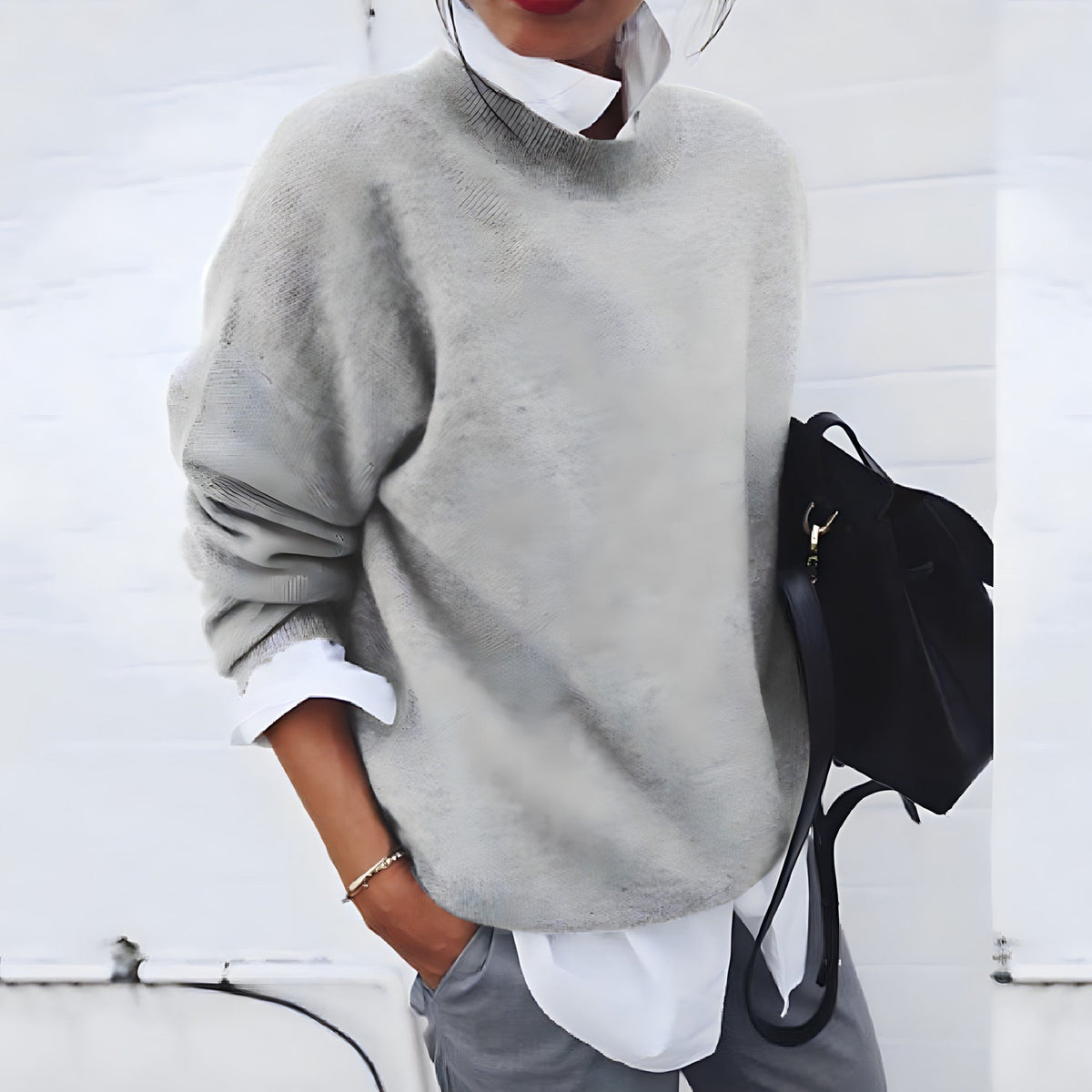 Alison - Elegante Oversized Ronde Hals Trui