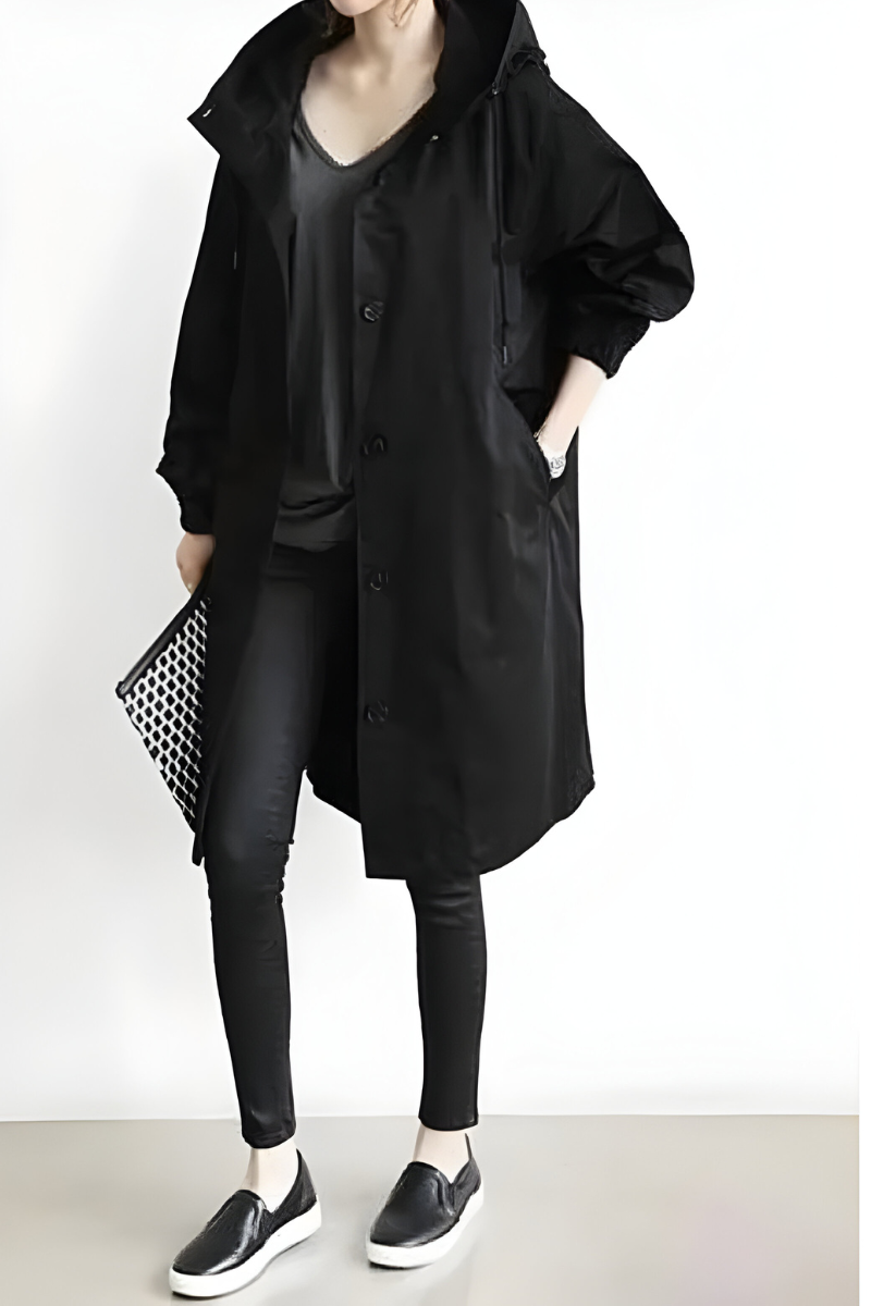 Alison | Stijlvolle Lange Oversized Regenjas