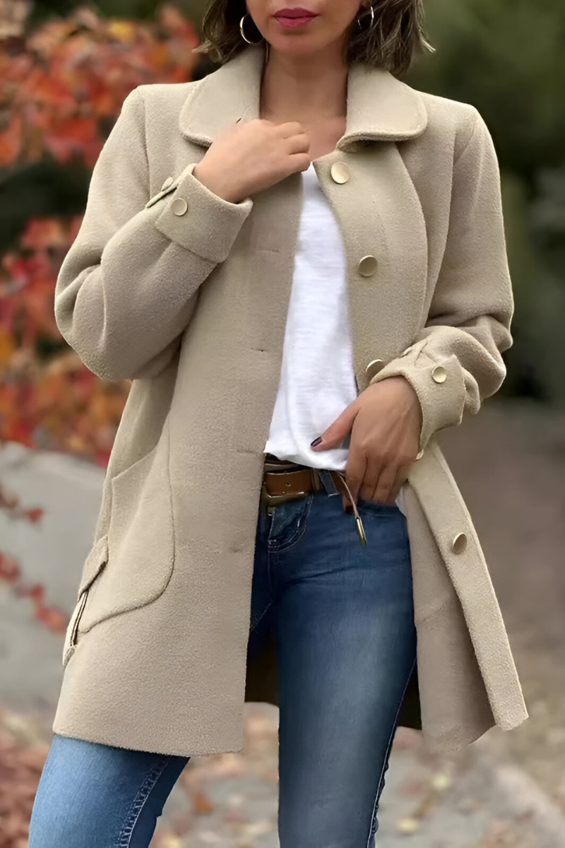 Manon | Stijlvolle Lange Klassieke Jas