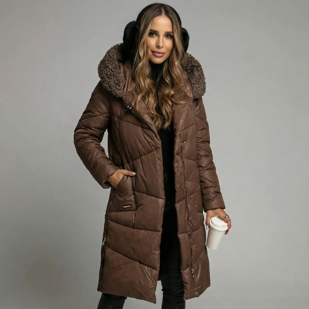 Melanie | Elegante Warme Gewatteerde Parka Jas