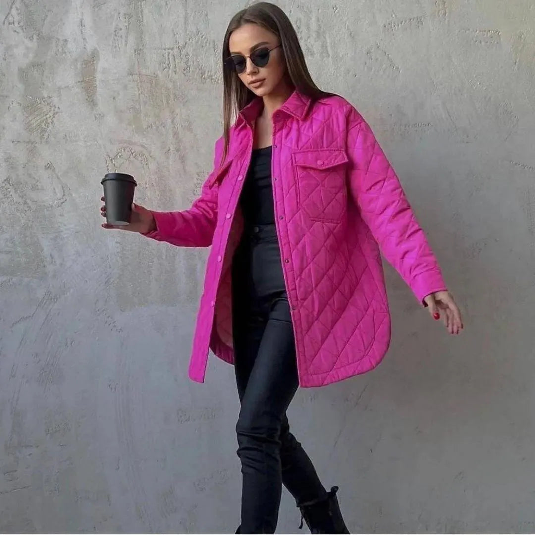 Andrea - Elegante Lichte Gewatteerde Winterjas
