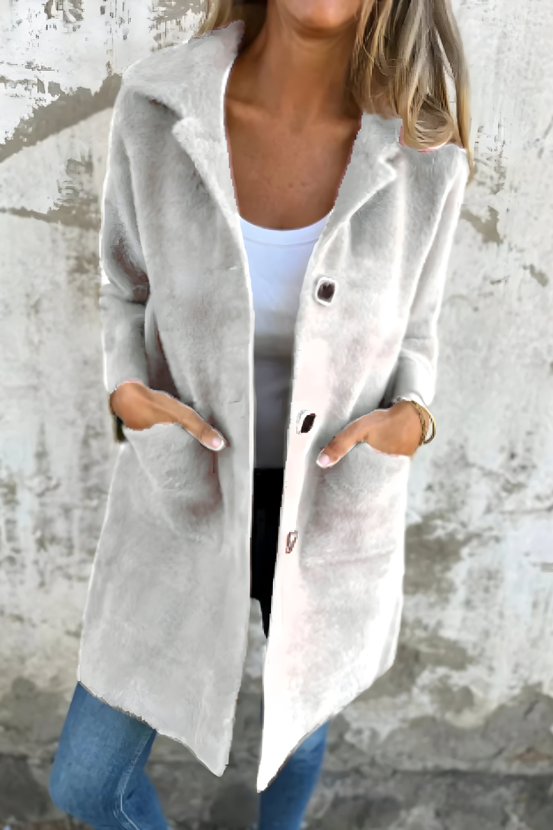 Paula | Elegante Lange Teddy Mantel