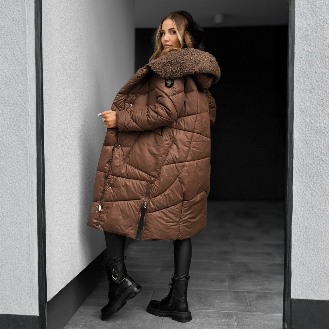 Melanie | Elegante Warme Gewatteerde Parka Jas