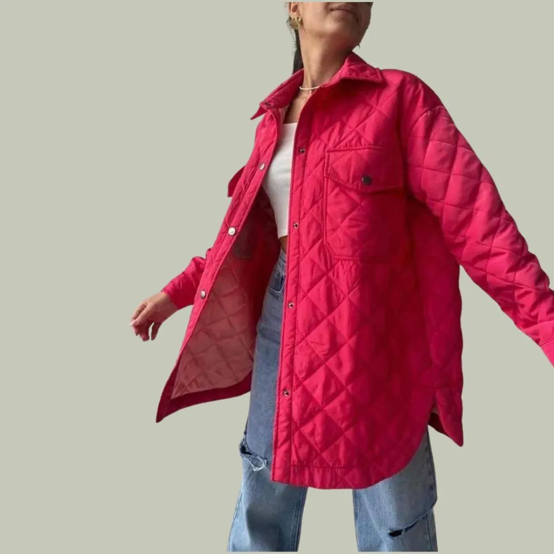 Andrea - Elegante Lichte Gewatteerde Winterjas