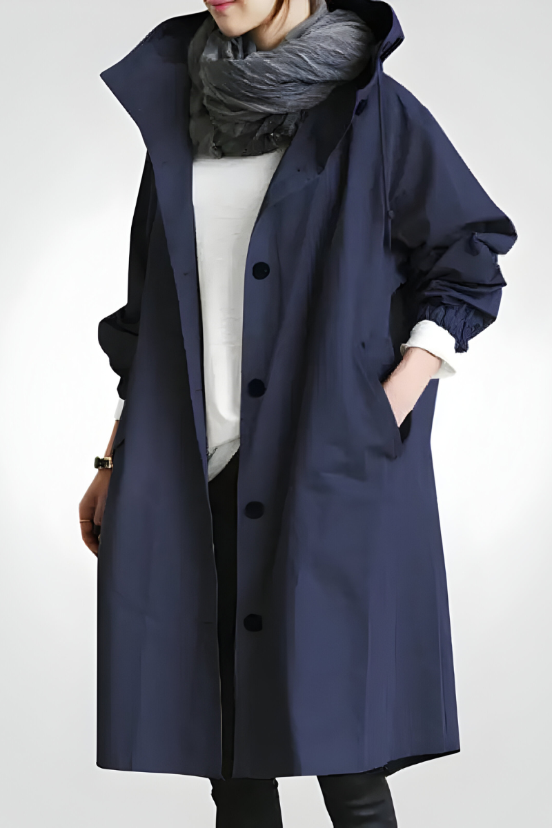 Alison | Stijlvolle Lange Oversized Regenjas