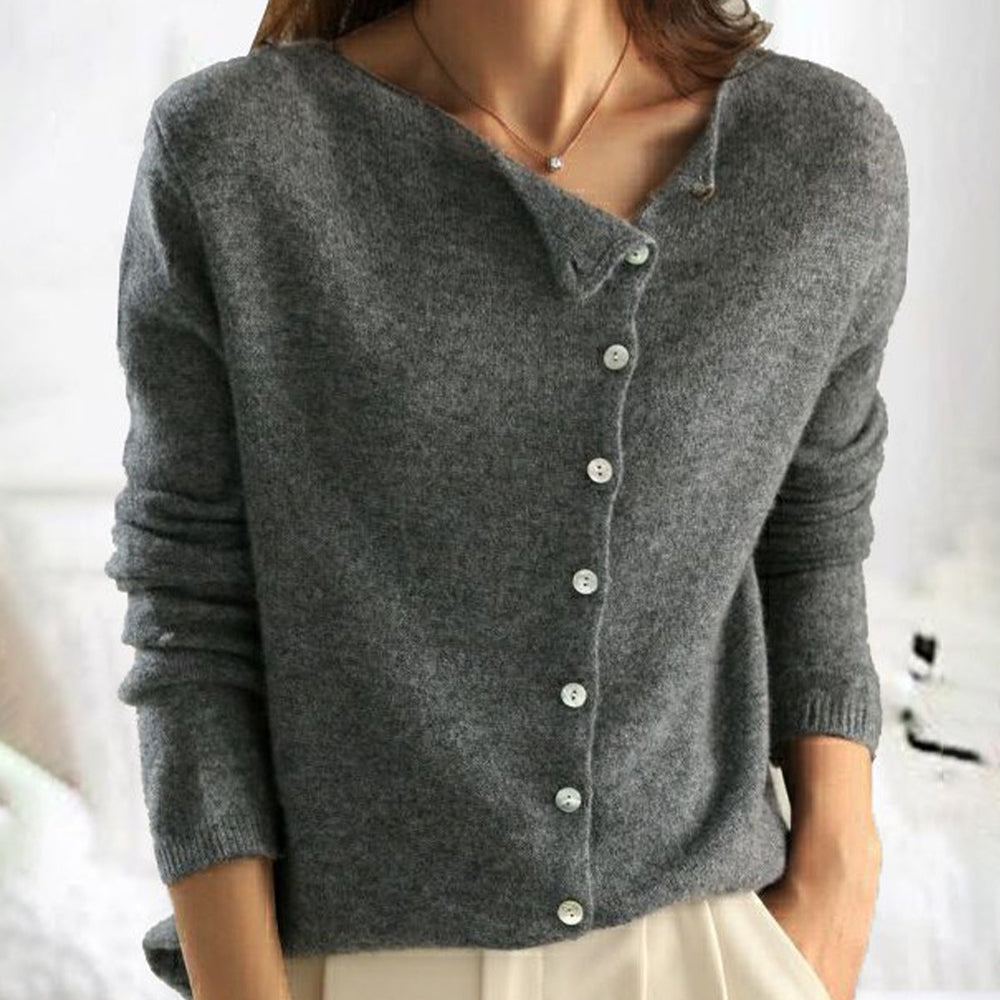 Angela - Verfijnd Asymmetrisch Cashmere Vest