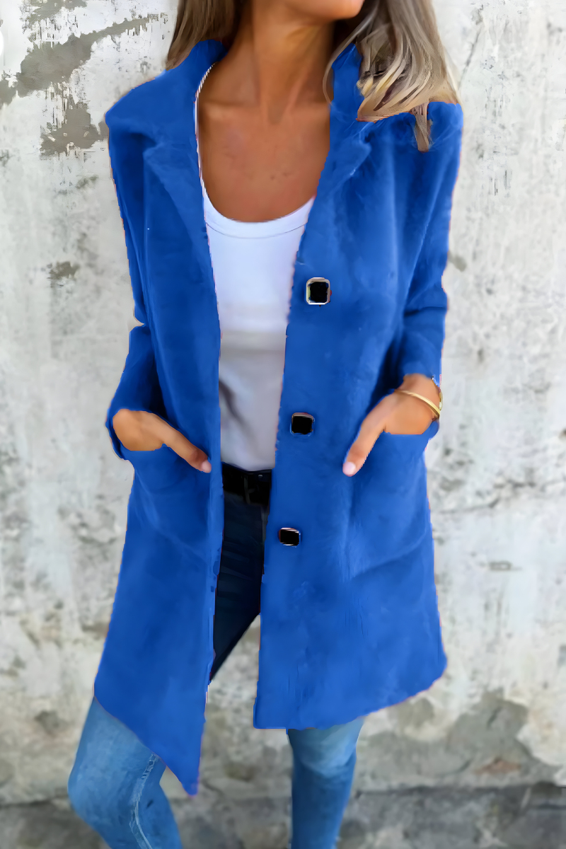Paula | Elegante Lange Teddy Mantel