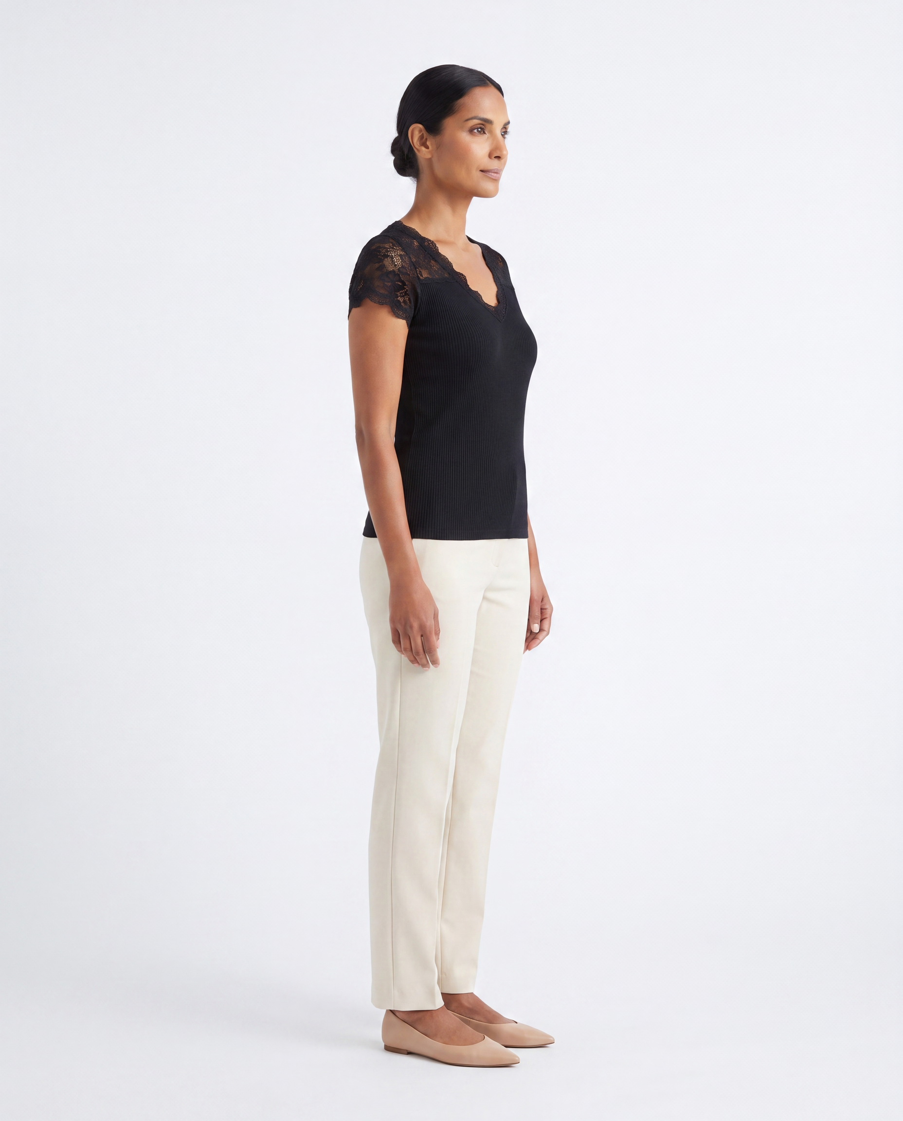 Kanten Body met Open Rug