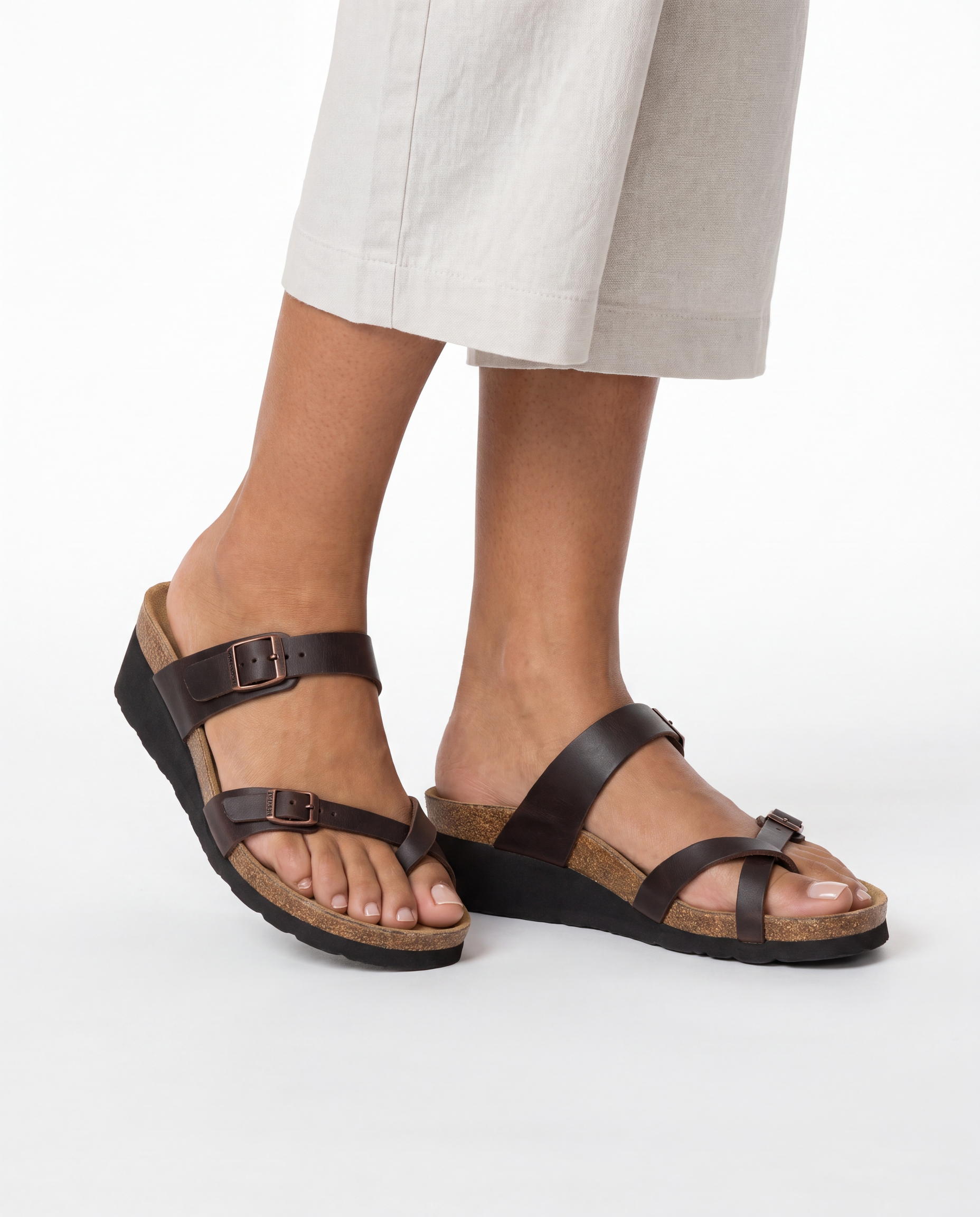 Kurken Teenslipper-Sandalen met Kruisbandjes