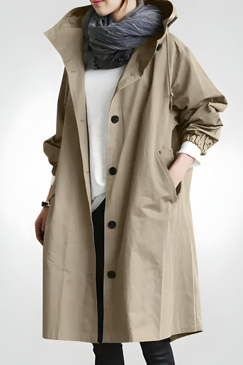 Alison | Stijlvolle Lange Oversized Regenjas