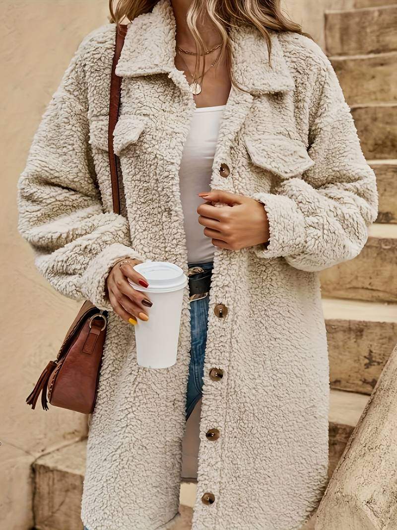 Angela - Comfortabele Oversized Teddy Winterjas