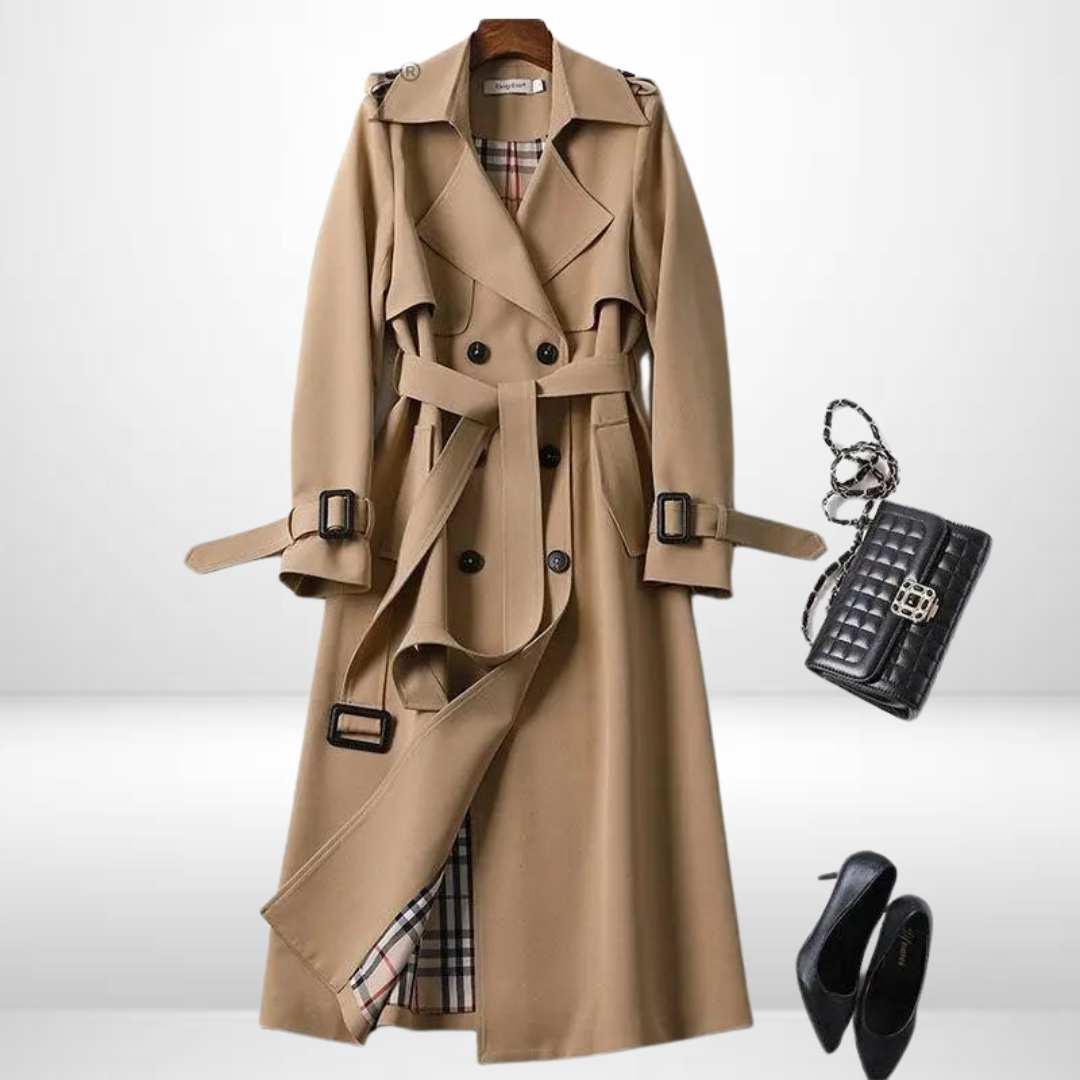 Yvonne - Elegante Lange Trenchcoat