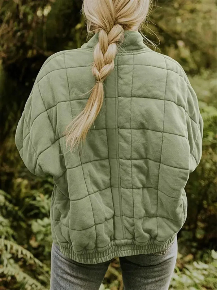 Nathalie - Stijlvolle Gewatteerde Bomber Winterjas