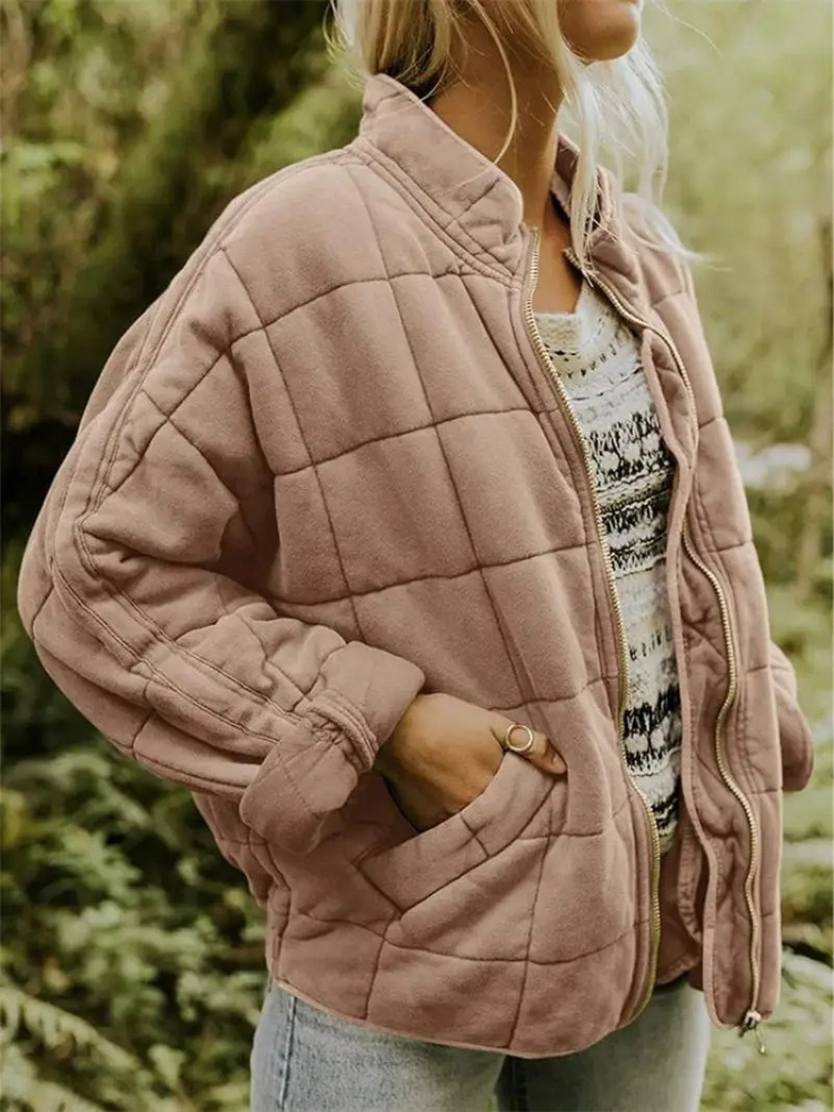 Nathalie - Stijlvolle Gewatteerde Bomber Winterjas