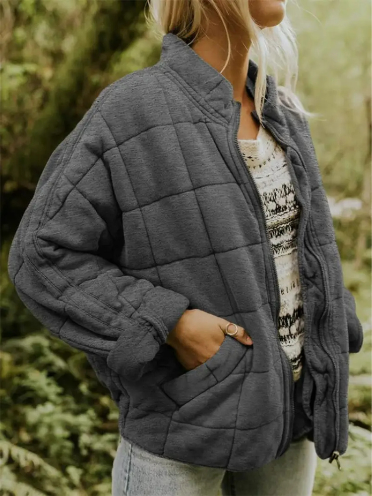 Nathalie - Stijlvolle Gewatteerde Bomber Winterjas