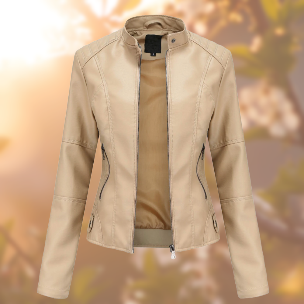 Susan | Elegante Slim Fit Leren Jas