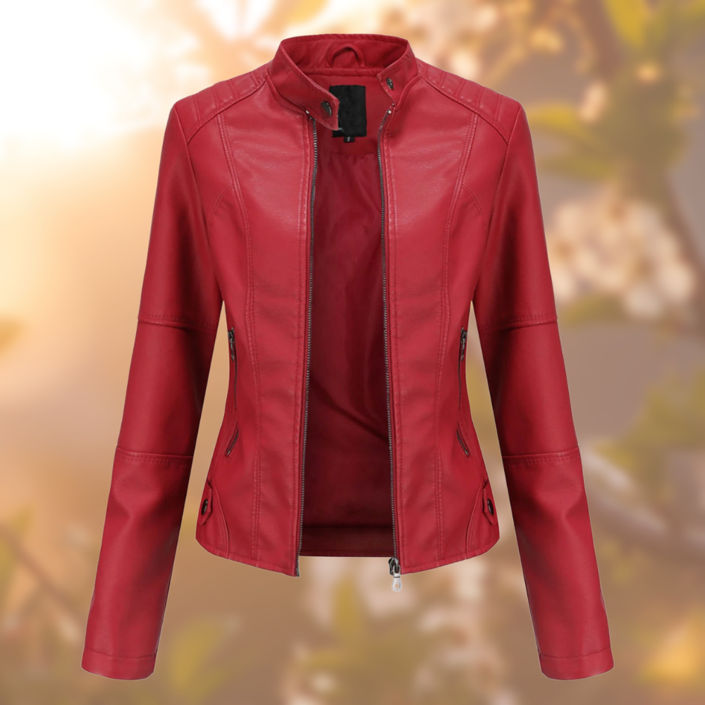 Susan | Elegante Slim Fit Leren Jas