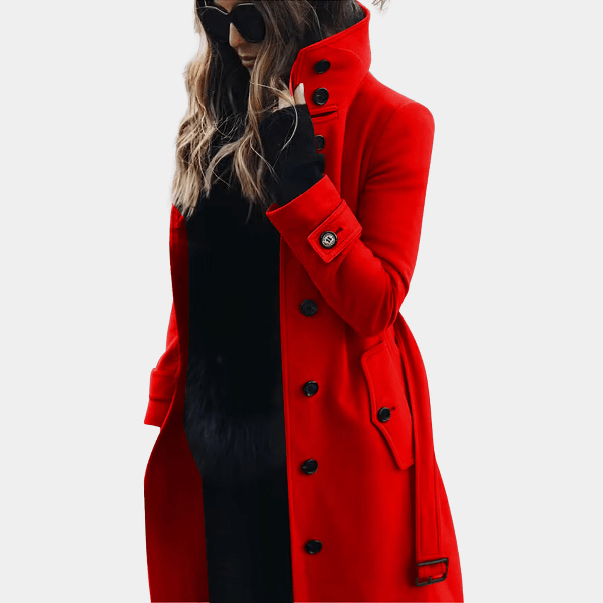 Catherine | Elegante Lange Slim Fit Mantel