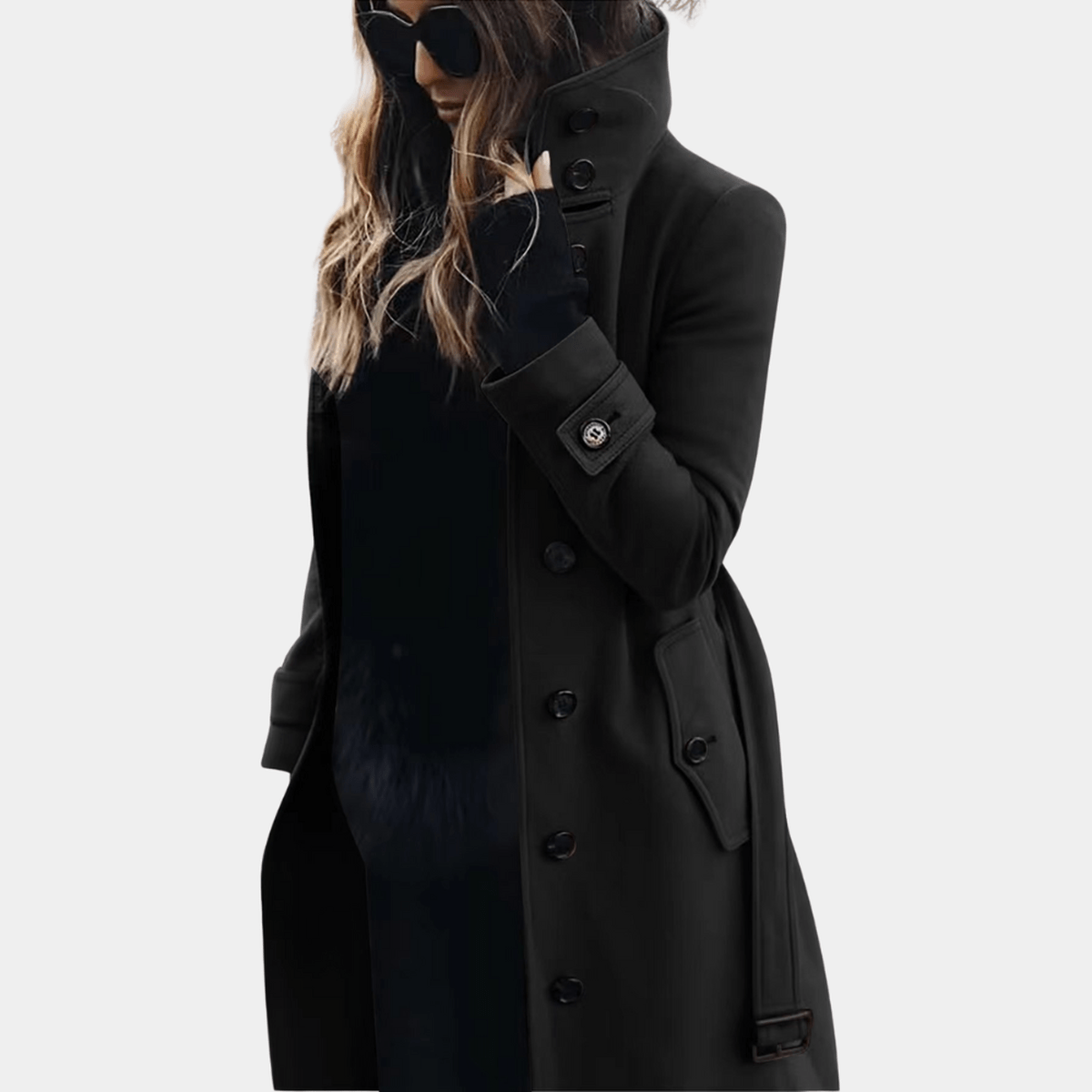 Catherine | Elegante Lange Slim Fit Mantel