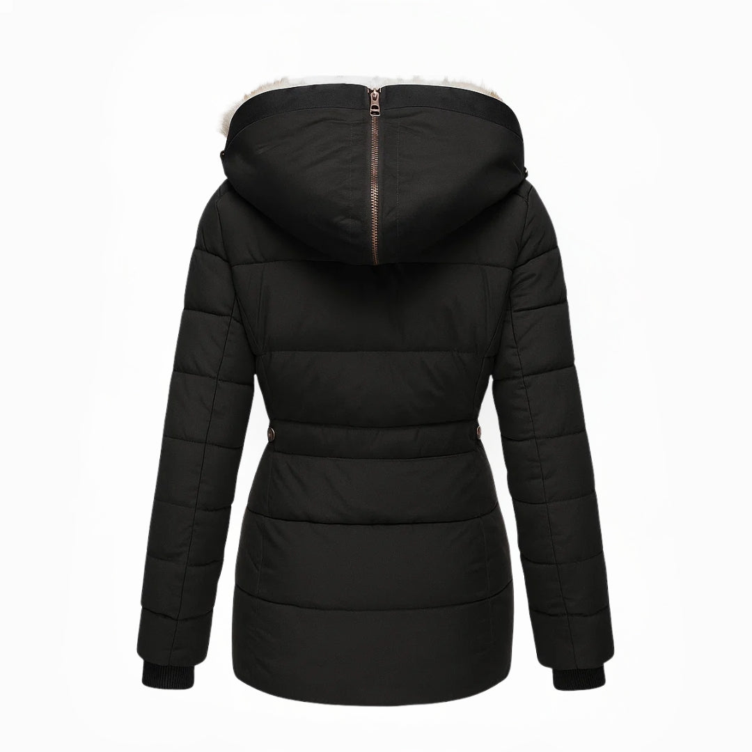 Danielle | Stijlvolle Lange Gevoerde Winterjas