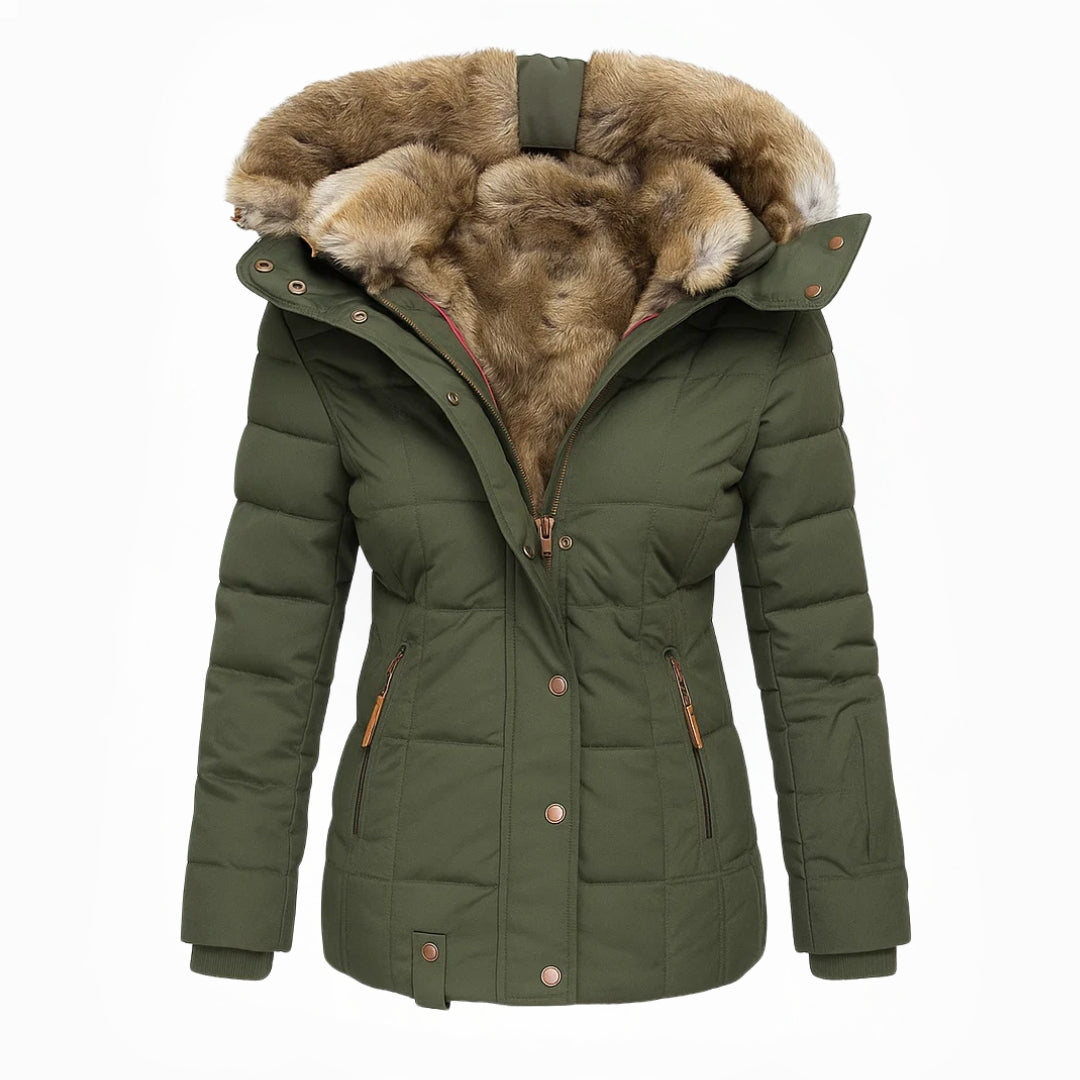 Danielle | Stijlvolle Lange Gevoerde Winterjas