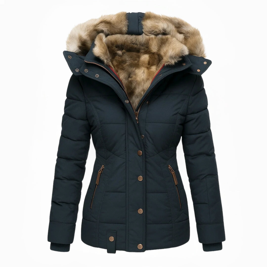 Danielle | Stijlvolle Lange Gevoerde Winterjas
