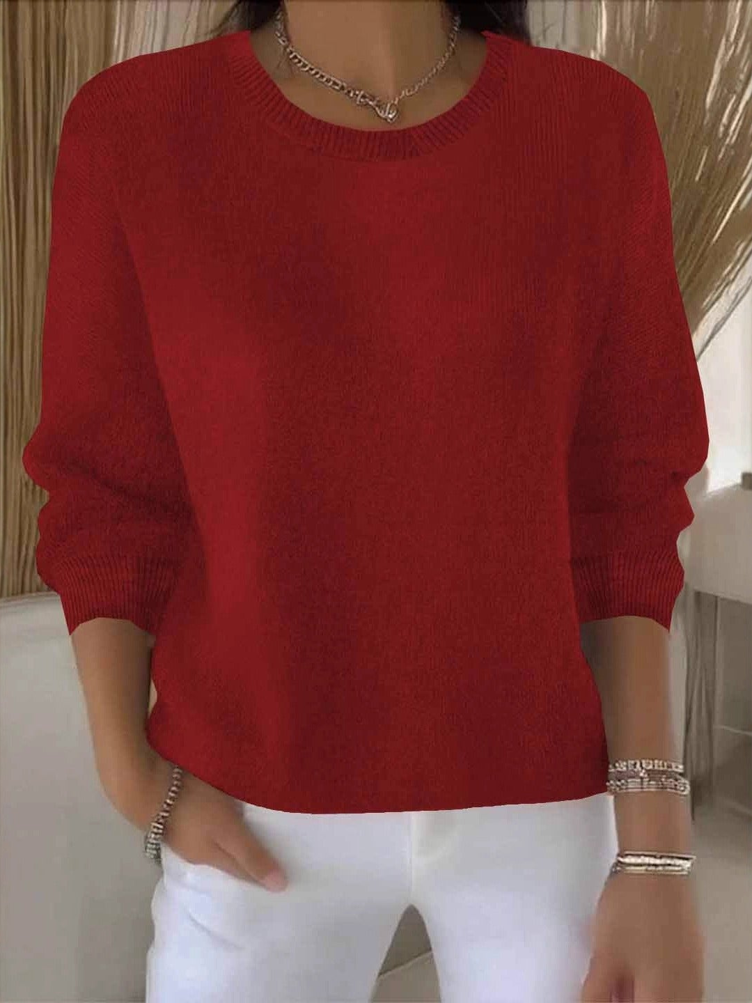Monica - Elegante Oversized Fijngebreide Trui